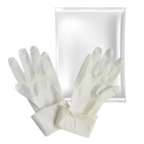 Sterile latex gloves without powder, white sp., 7.5. 1 pair 1