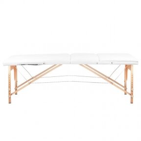 Folding 3-part massage table, white