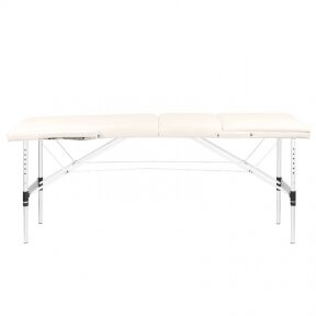 Folding 3-part massage table KOMFORT 3, cream