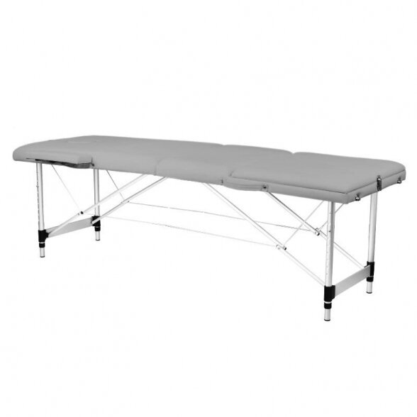 Folding 3-part massage table KOMFORT 3, gray color