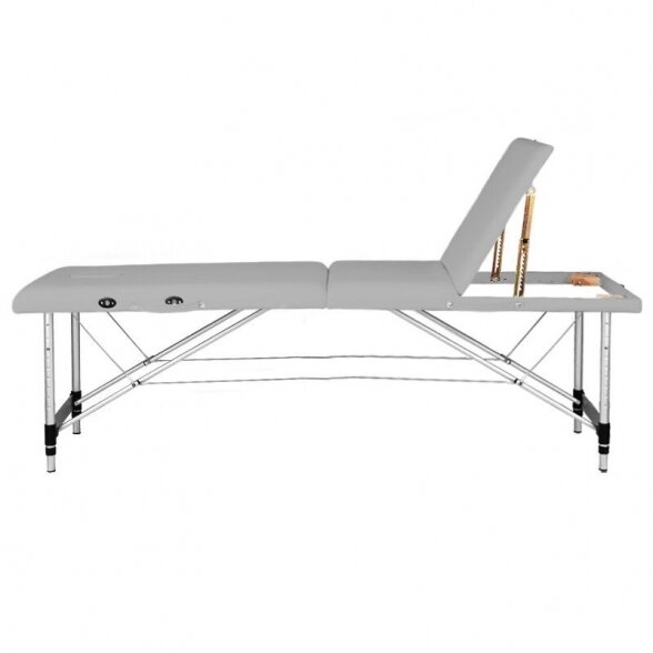 Folding 3-part massage table KOMFORT 3, gray color 2