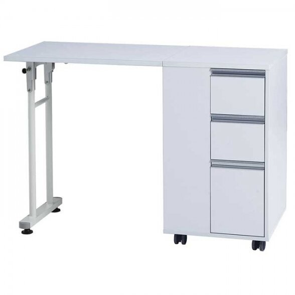 Weelko Plex folding manicure table made of lacquered white wood