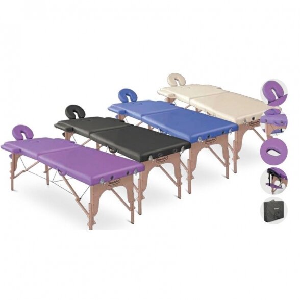 Folding massage table with wooden frame Beautyfor