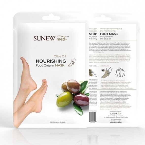 SUNEWmed+ socks/mask JOJOBA OIL AND OLIVE OIL, 1 pc. 1