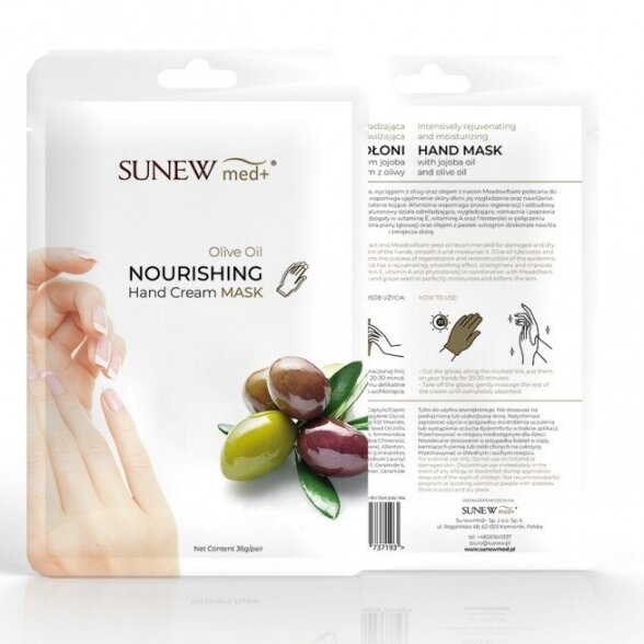 SUNEWmed+ pirštinės/kaukė JOJOBA OIL AND OLIVE OIL 1 vnt. 1