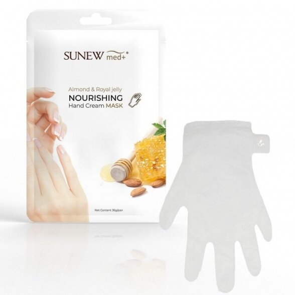 SUNEWmed+ pirštinės/kaukė  SWEET ALMOND OIL AND ROYAL JELLY 1 vnt. 1