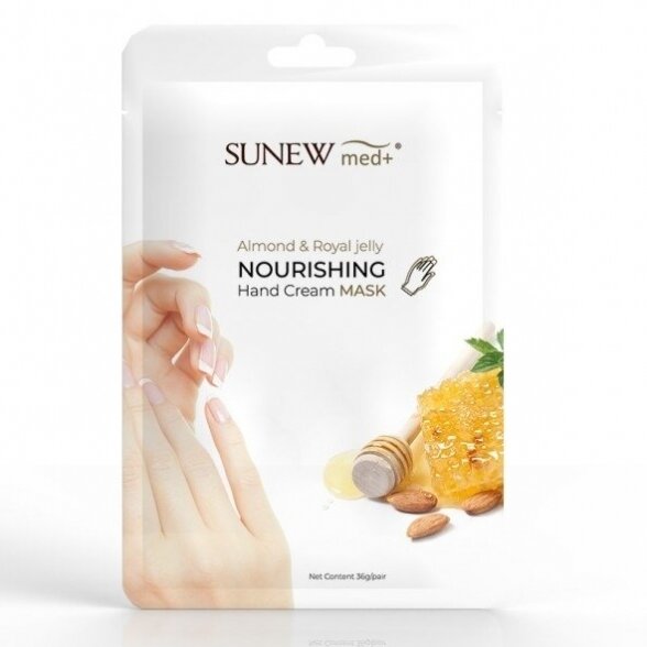 SUNEWmed+ pirštinės/kaukė  SWEET ALMOND OIL AND ROYAL JELLY 1 vnt.