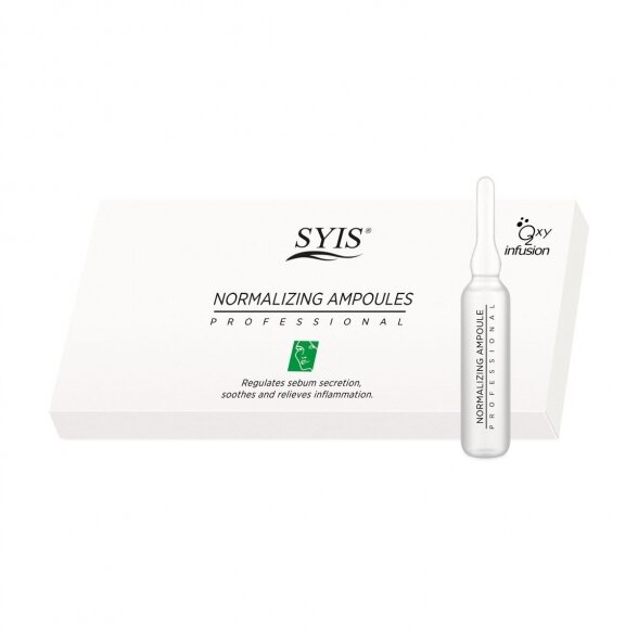 SYIS normalizuojantis odą serumas ampulėse, riebiai odai, 10 x 3ml