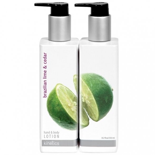 Toning hand and body lotion Kinetics with Brazilian lime and cedar, 250 ml