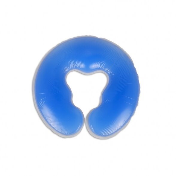 U-shaped silicone face pillow for massage BLUE