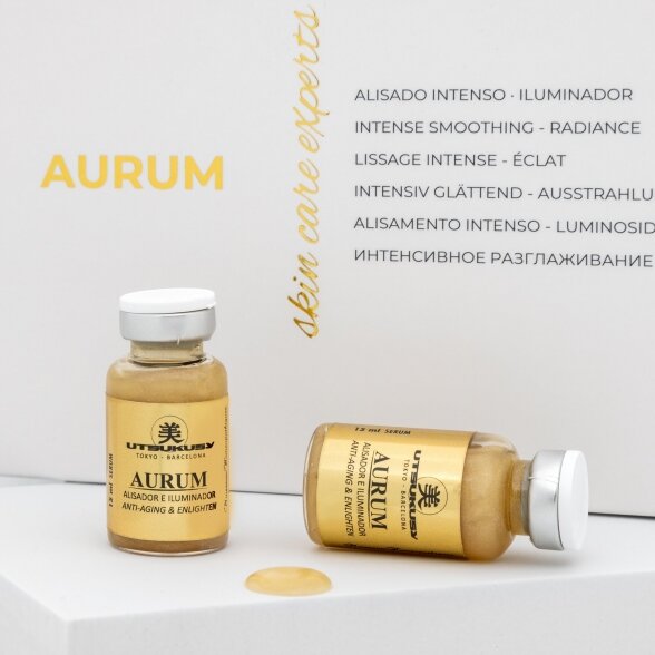 Utsukusy AURUM GOLD sterilus serumas ampulėje, 2 vnt, po 15ml 1