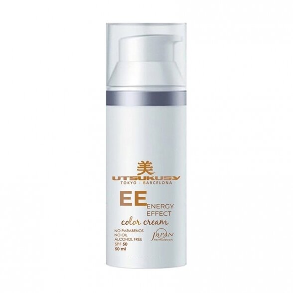 UTSUKUSY EE COLOR protective cream - moisturizer, gives an average shade, SPF50, 50ML