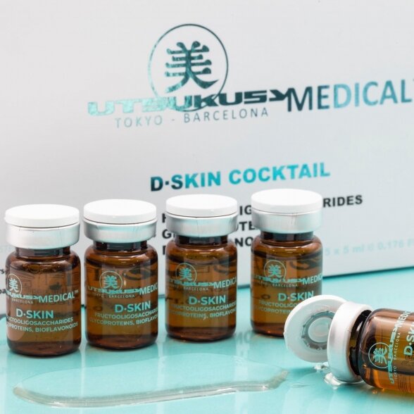 Utsukusy D-SKIN COCKTAIL serumas veidui, kaklui, dekolte BIOLOGICS 5.0, 1x5ml 3