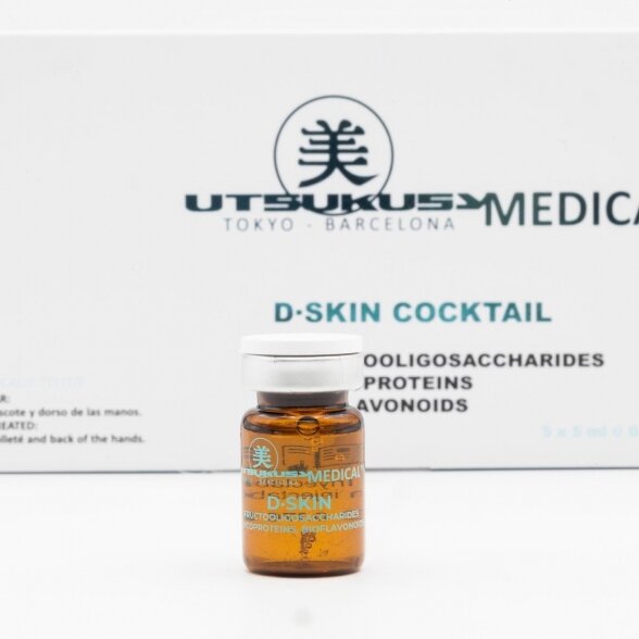 Utsukusy D-SKIN COCKTAIL serumas veidui, kaklui, dekolte BIOLOGICS 5.0, 1x5ml 4