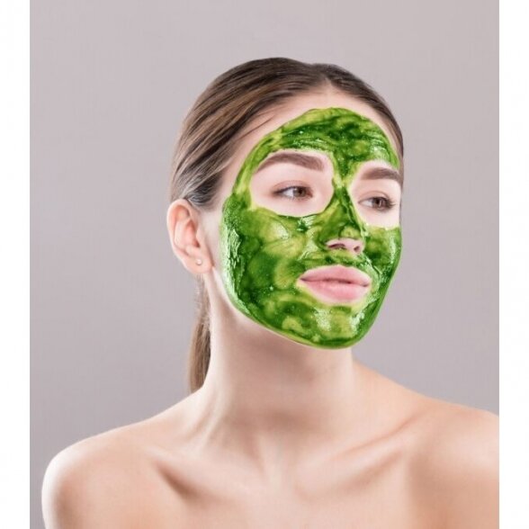 Utsukusy массажная, стерильная маска для лица COLOR GREEN MASK Pro Collagen, 5мл 1