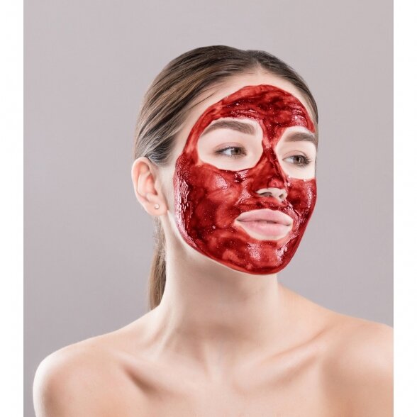 Уцукусы массажная, стерильная маска для лица COLOR RED MASK Ботокс типа, 5мл 3