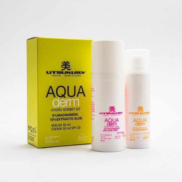 UTSUKUSY Набор для ежедневного ухода за кожей Aqua Derm Hydro Sorbet 2