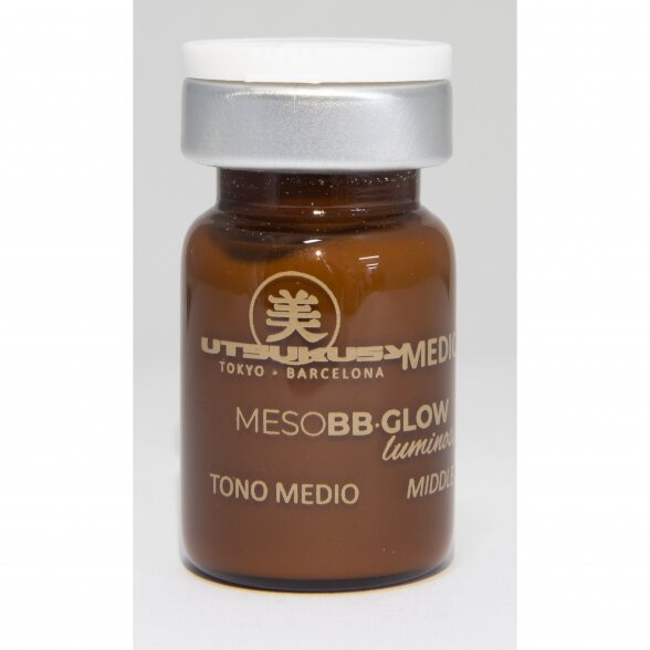 Utsukusy MEZO procedūra BB GLOW MEDIUM SHADE (vidutinis atspalvis): tonas+švytėjimas 6 x 5 ml 2