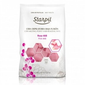 Wax for depilation Starpil Rose Petal in cubes with titanium dioxide, 1kg