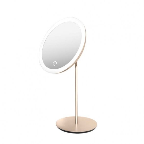 Mirror on the leg with LED lighting Be Osom, champagne color