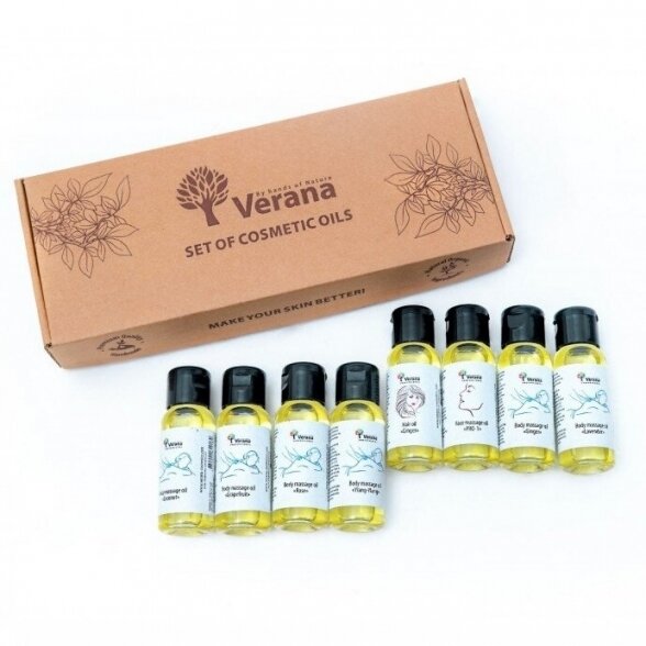 Verana massage oil set 8 x 30ml 1