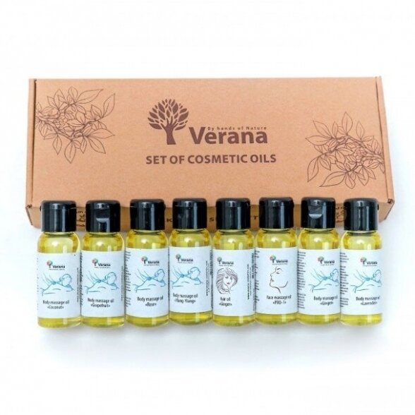 Verana massage oil set 8 x 30ml