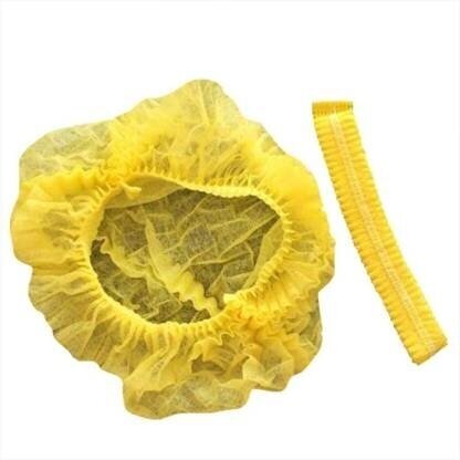 Disposable corrugated caps, yellow, 100 pcs.