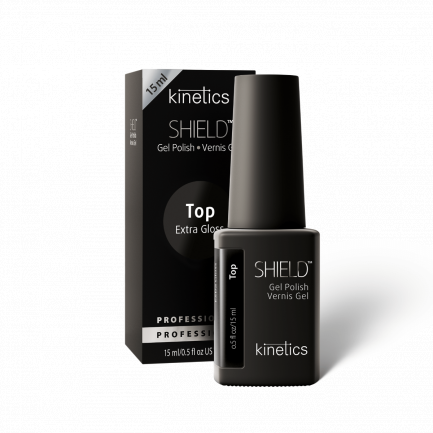 Top layer of gel polish KINETICS SHIELD EXTRA GLOSS TOP, 15ml