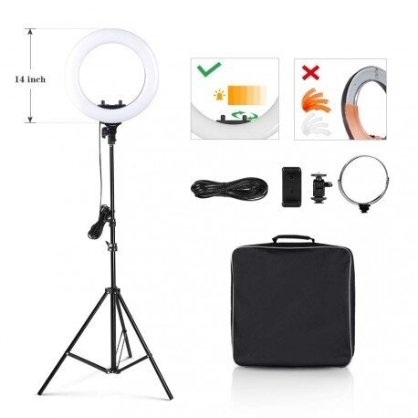 Makeup lamp LED RING 36cm with battery, 40W