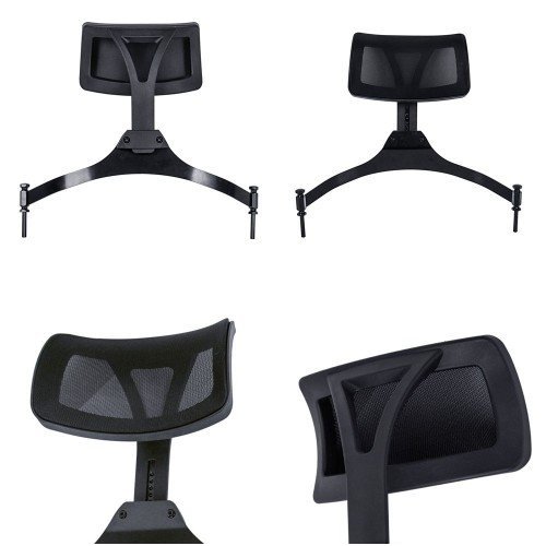 Makeup chair KC-CH03 with additional headrest, black  1