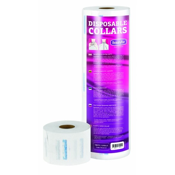 Disposable neck paper collars 100 pcs. in a roll, 5 pcs. pack