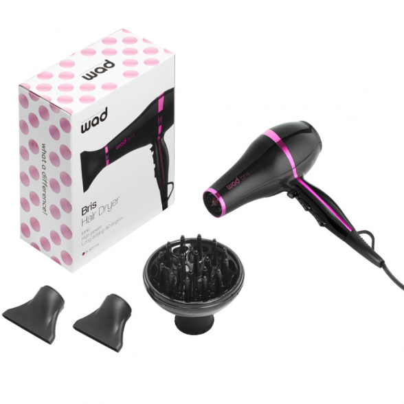 WAD hair dryer BRIS BLACK ROSE, 1800-2100W 1