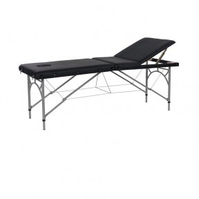 Weelko Vastis foldable 3-part massage table, aluminum frame, black