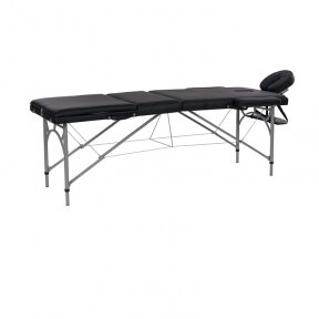 Weelko Vastis foldable 3-part massage table, aluminum frame, black