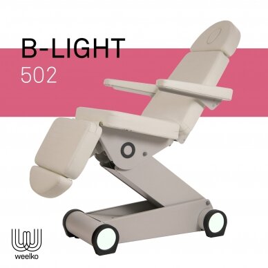 Weelko (Ispanija) B-Light 502 elektrinis kosmetologijos krėslas-lova, baltos sp. 2