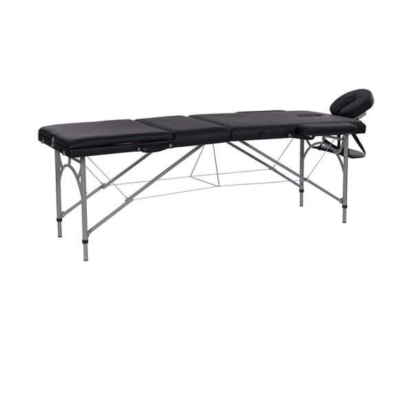 Weelko Vastis foldable 3-part massage table, aluminum frame, black